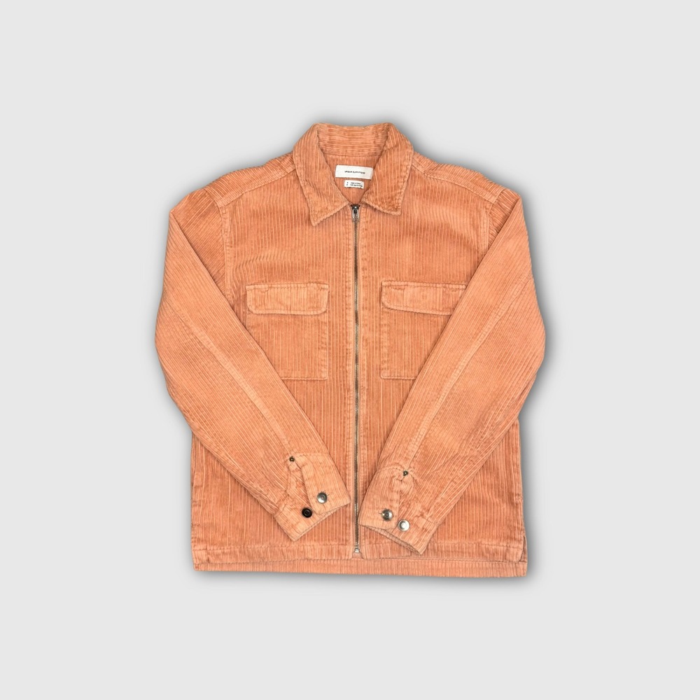 Urban Outfitters Corduroy Full Zip Jacket - Women's - S - Peach Pink